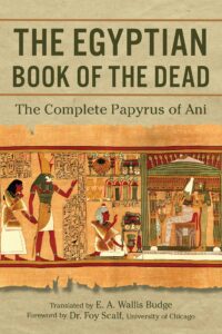 Cover of The Egyptian Book of the Dead: The Complete Papyrus of Ani, featuring a fragment of Ancient Egyptian artwork