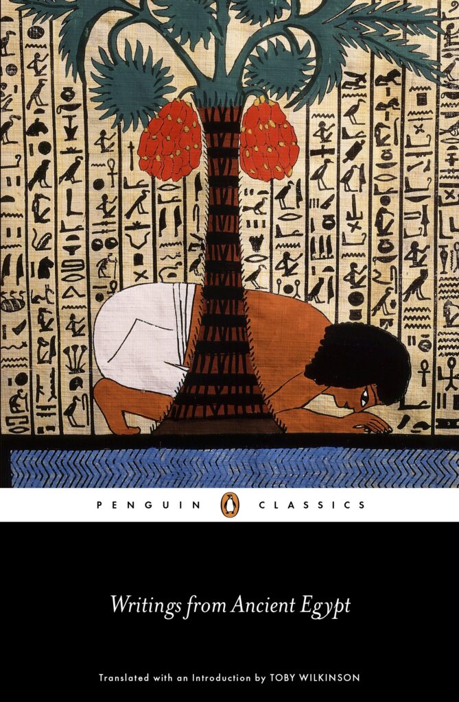 Cover of Writings from Ancient Egypt, a Penguin Classics edition featuring Egyptian art of a prostrate man